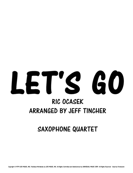 Let's Go (arr. Jeff Tincher)