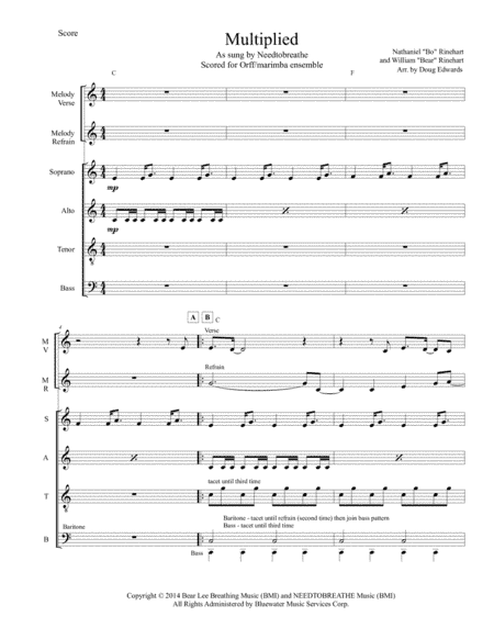 Multiplied (arr. Doug Edwards)