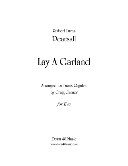 Lay a Garland (arr. Craig Garner)