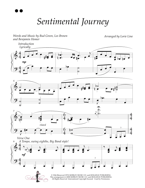 Sentimental Journey (arr. Lorie Line)