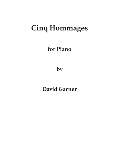 Cinq Hommages