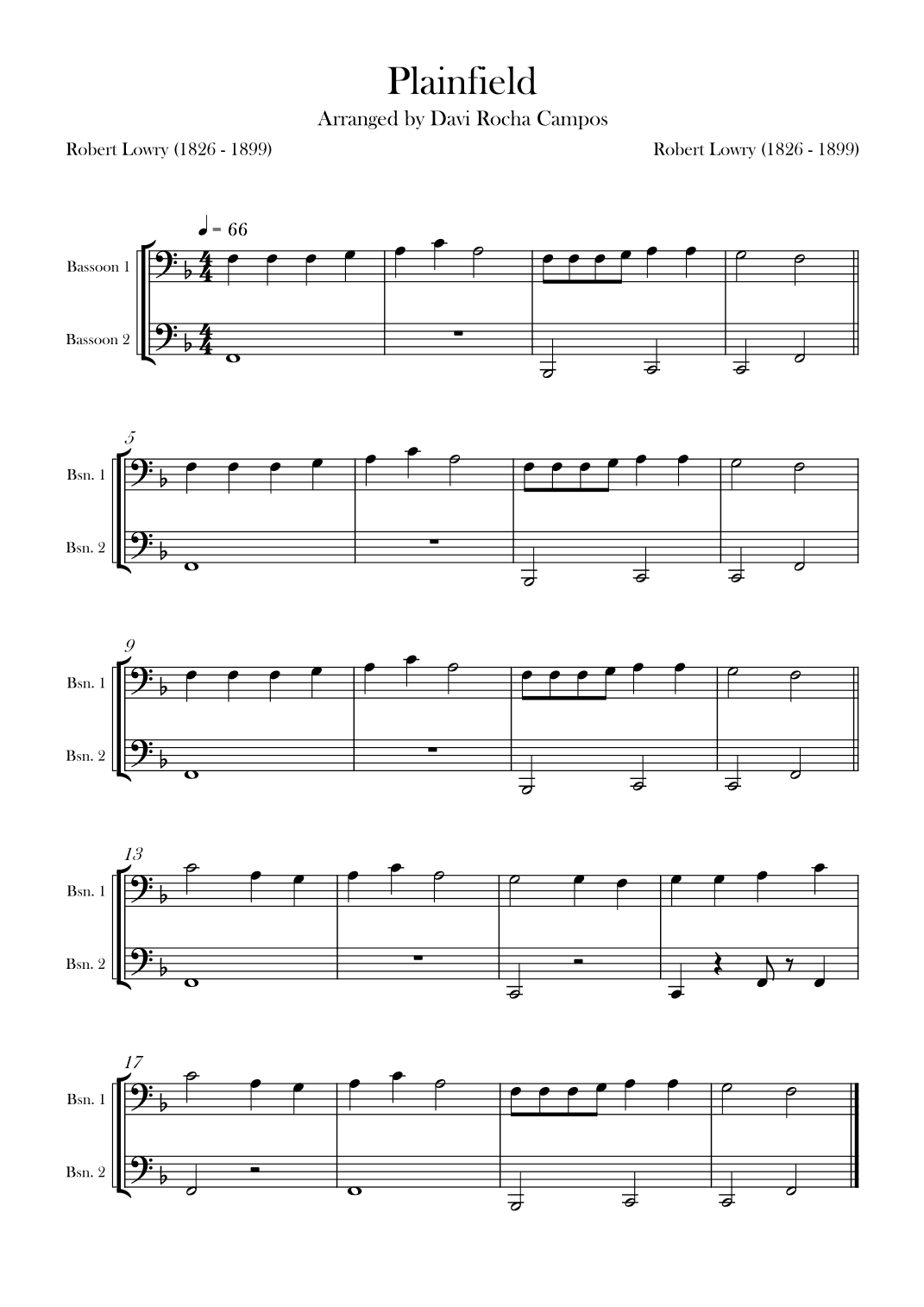 Plainfield (arr. Davi Rocha Campos)