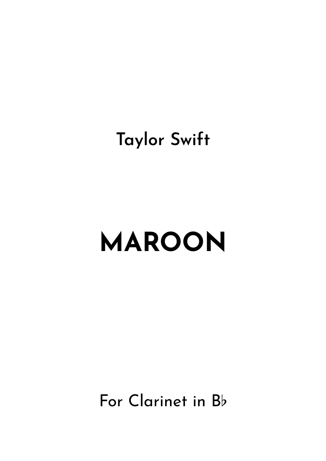 Maroon (arr. Jireh J.)