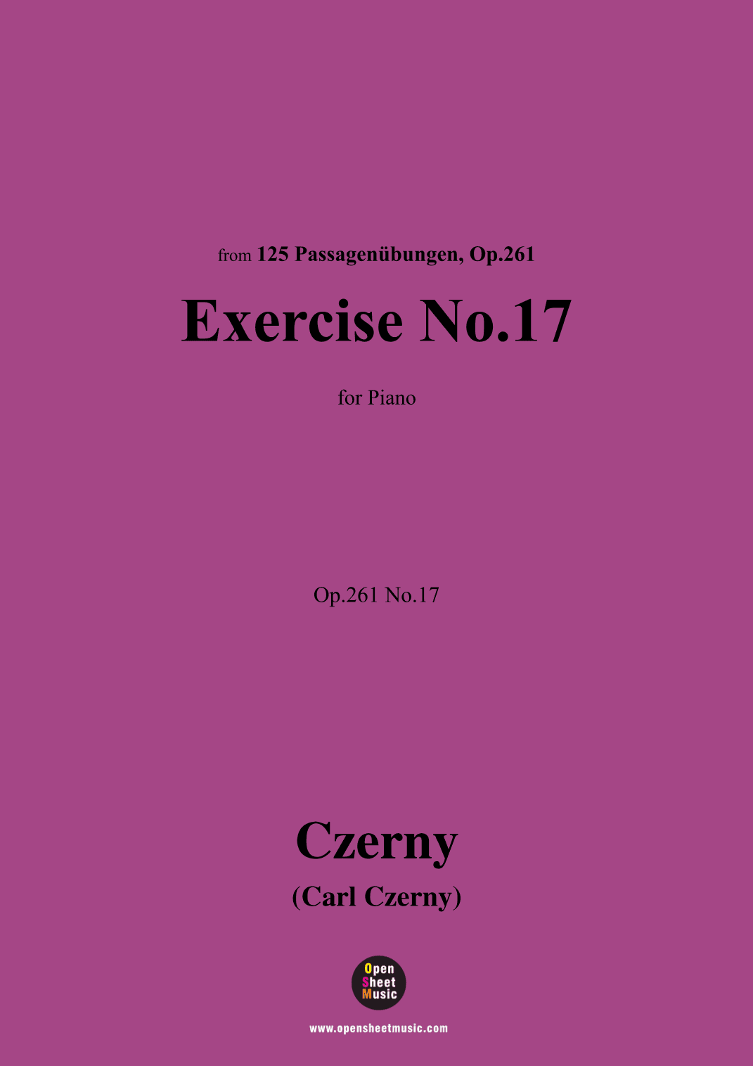 C. Czerny-Exercise No.17,Op.261 No.17 (arr. OSM Press)