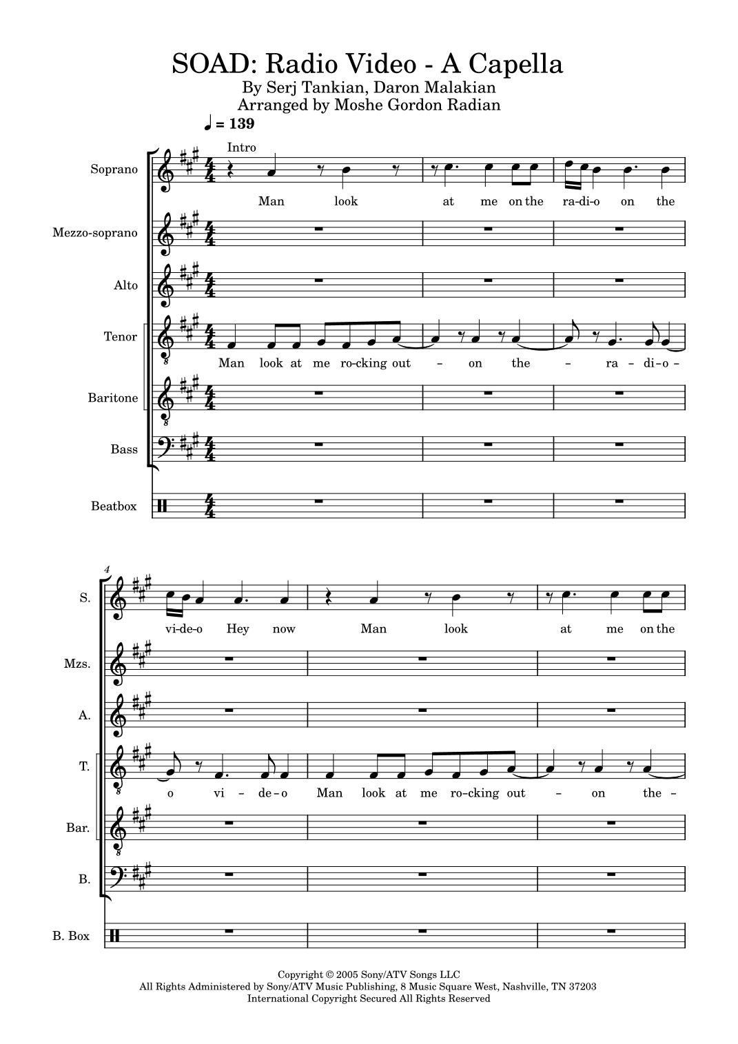 Radio/video (arr. Moshe Gordon Radian)