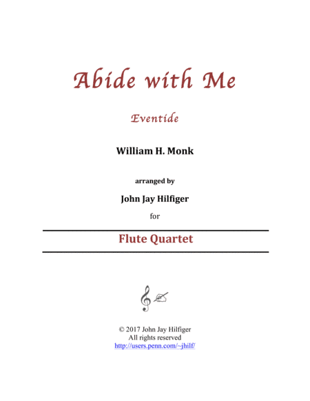 Abide with Me for Flute Quartet (arr. John Jay Hilfiger)