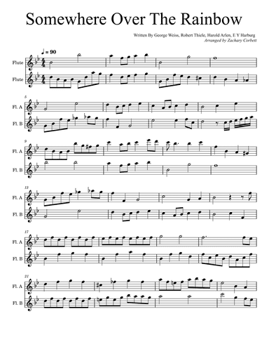 Somewhere Over The Rainbow/what A Wonderful World (arr. Zachary Corbett)