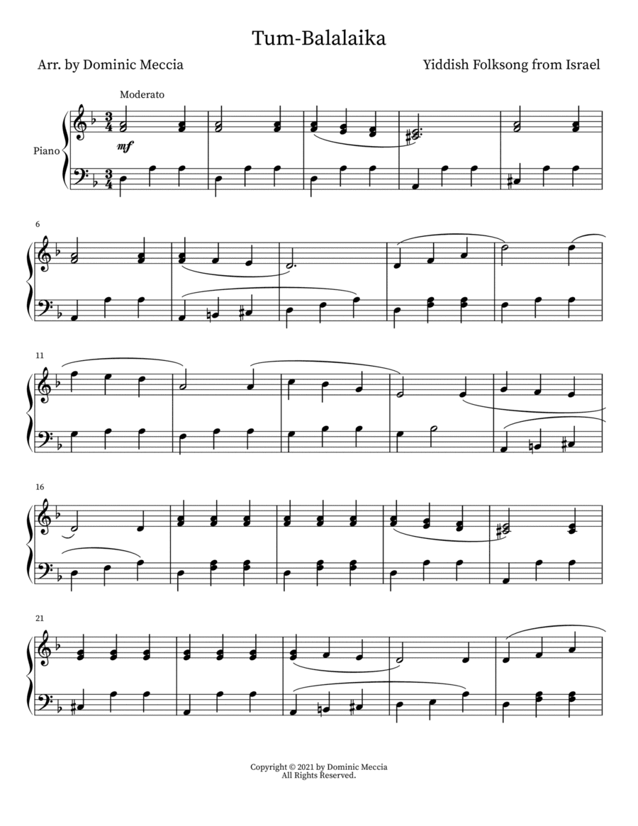 Tum-Balalaika (arr. Dominic Meccia)
