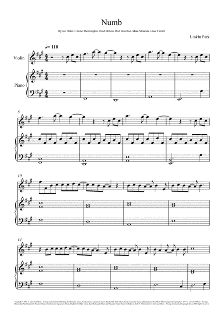 Numb (arr. André Laitano)
