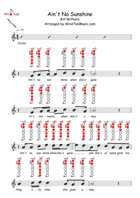 Ain't No Sunshine (arr. WindTab)