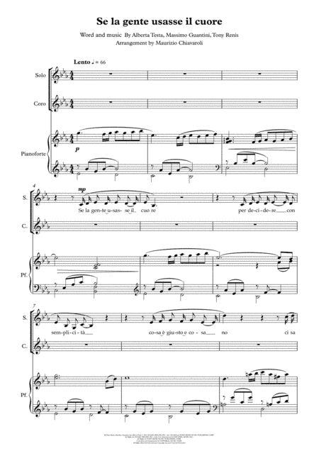 Se La Gente Usasse Il Cuore (arr. Maurizio Chiavaroli)