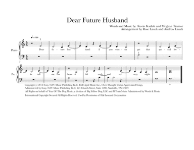 Dear Future Husband (arr. Rose and Andrew Lauck)
