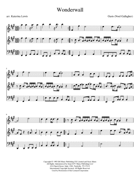 Wonderwall (arr. Katerina Anne Lewis)