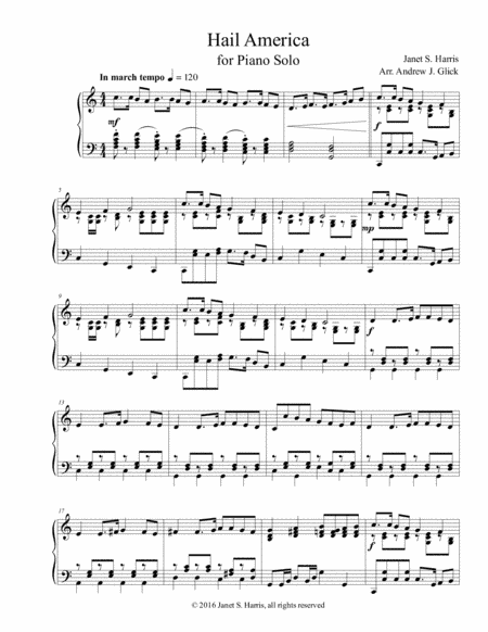 Hail America (piano solo)