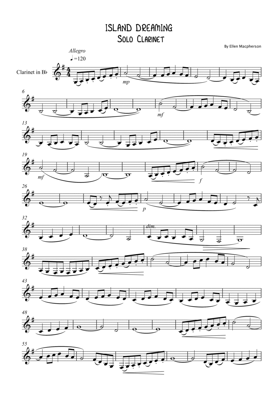 Solo Clarinet - Island Dreaming