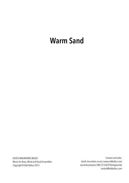 Warm Sand (arr. Rob Baltus)