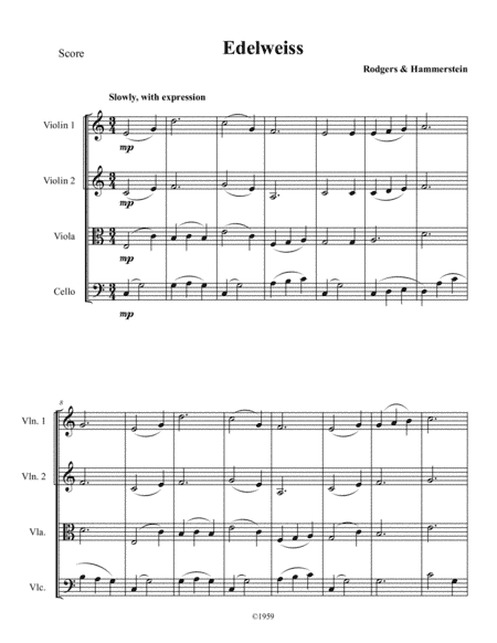 Edelweiss (arr. Tom Strauch)