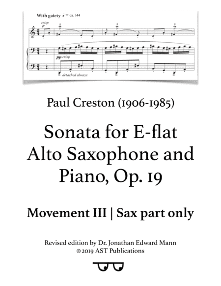 Saxophone Sonata (arr. AST Publications)