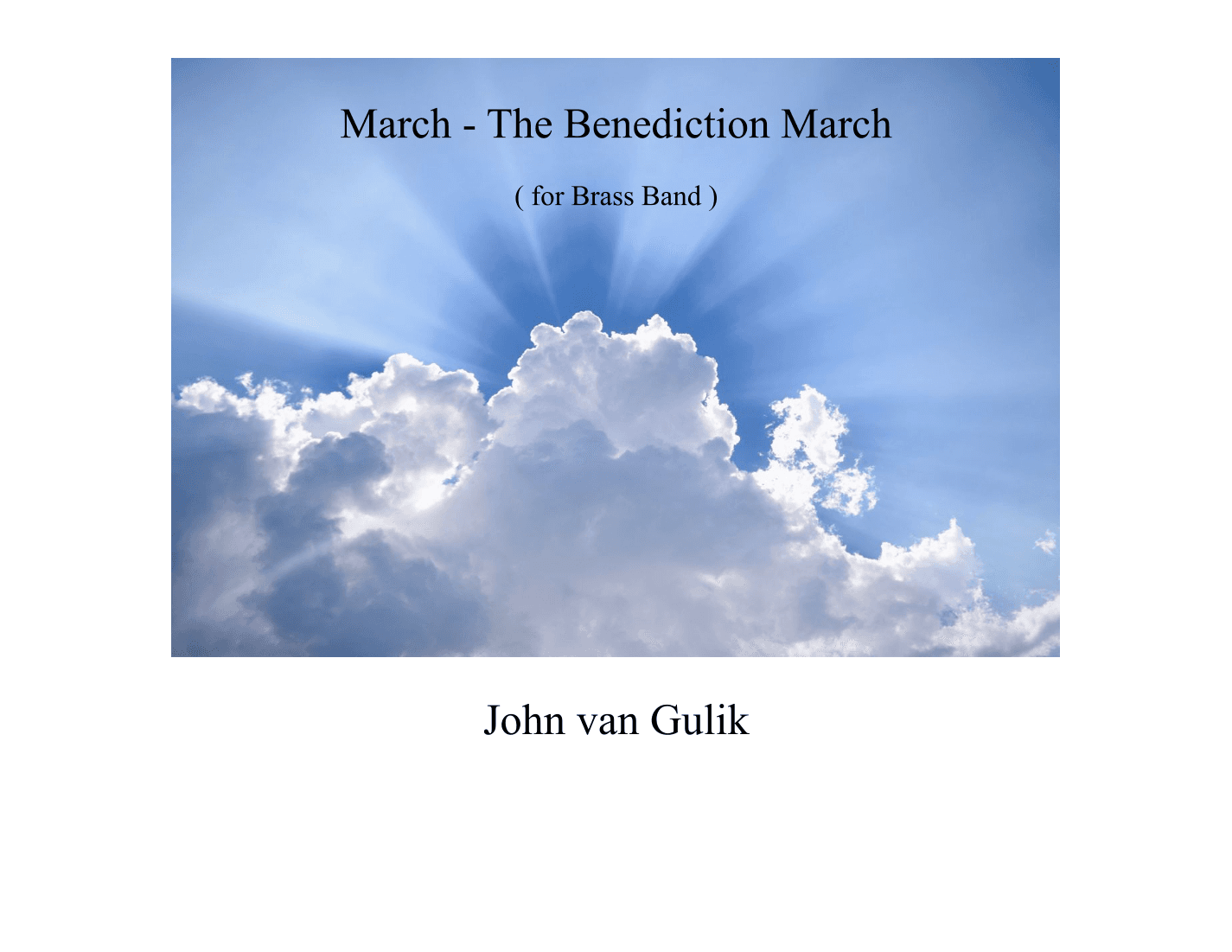 March - The Benediction March (arr. John van Gulik)