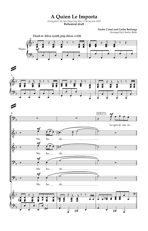 A Quien Le Importa (arr. Charles Beale)
