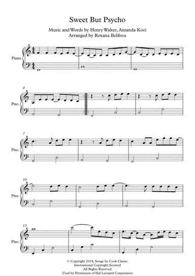 Sweet But Psycho (arr. Roxana Belibou)