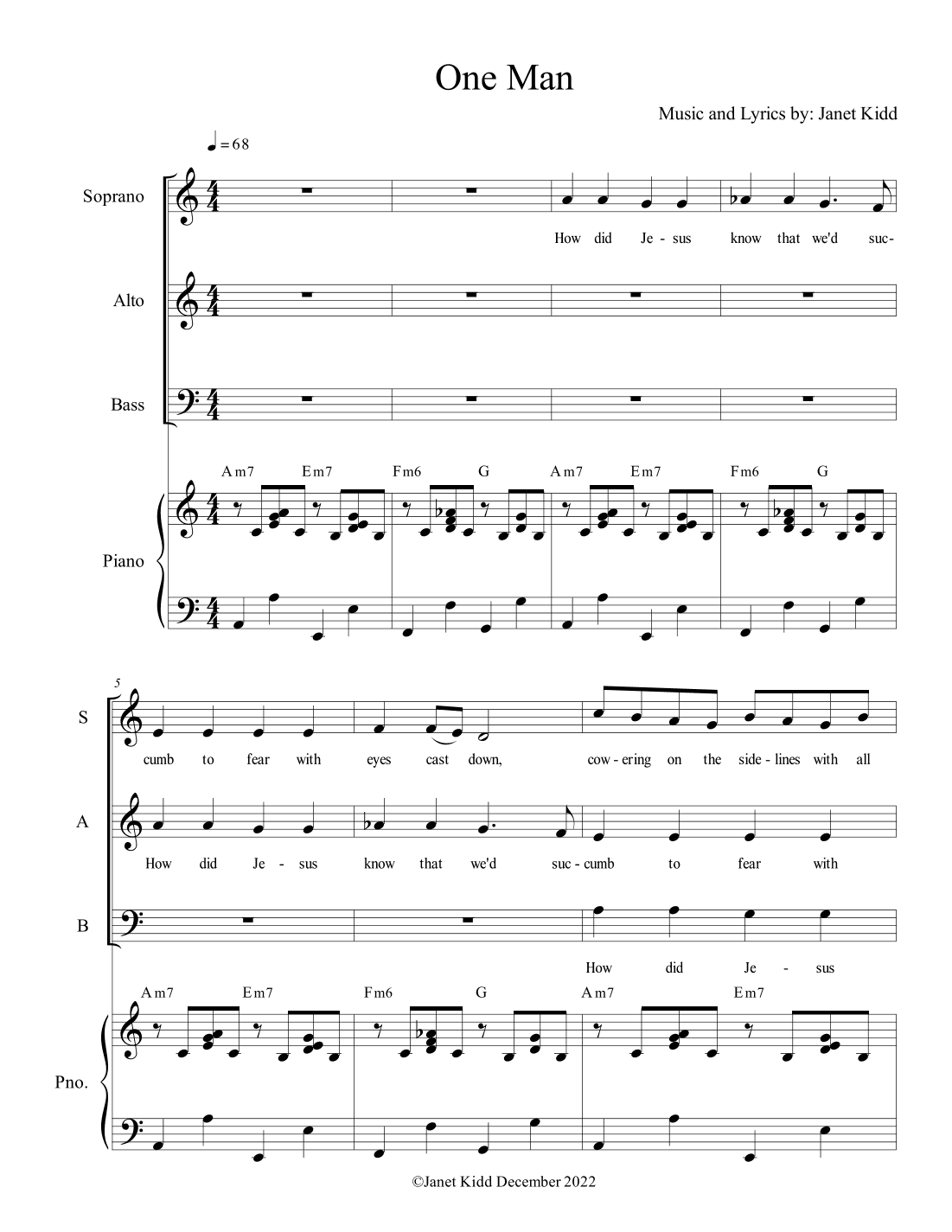 One Man - from Easter Vigil Cantata
