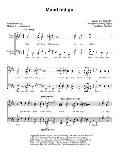 Mood Indigo (arr. Michael D. Hengelsberg)