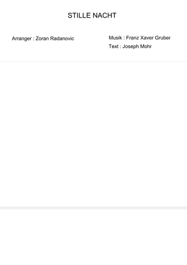 Silent night - SATB - english lyrics (arr. Zoran Radanovic)