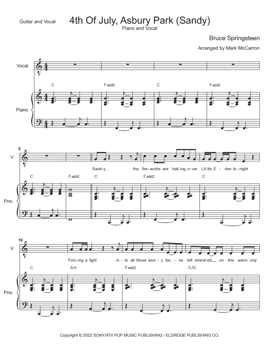 4th Of July, Asbury Park (sandy) (arr. Mark McCarron)