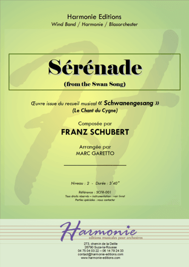 Serenade (Swan Song) for Concert Band (arr. Marc GARETTO)