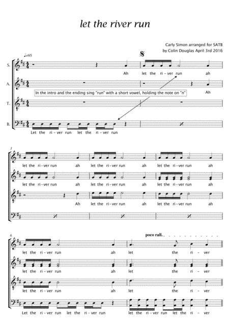 Let The River Run (arr. Colin Douglas)