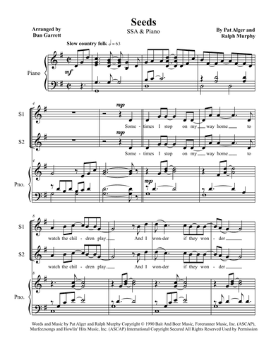 Seeds (arr. Dan Garrett)