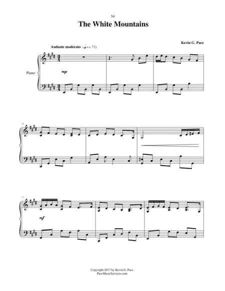 The White Mountains - original piano solo