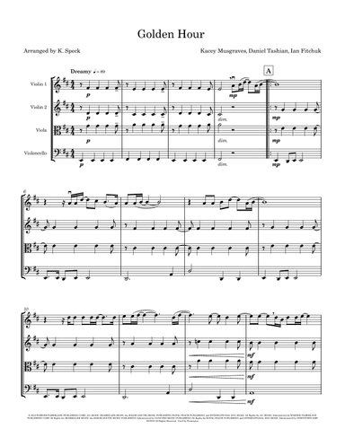 Golden Hour (arr. K. Speck)