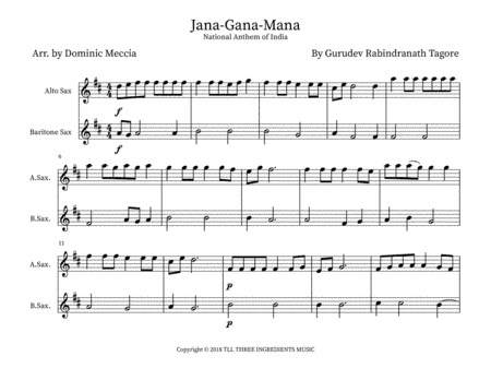 Jana Gana Mana (arr. Dominic Meccia)