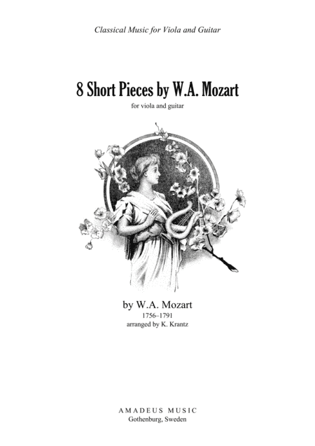 8 short pieces by Mozart for viola and guitar (arr. K. Krantz)