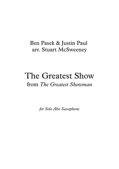 The Greatest Show (arr. Stuart McSweeney)