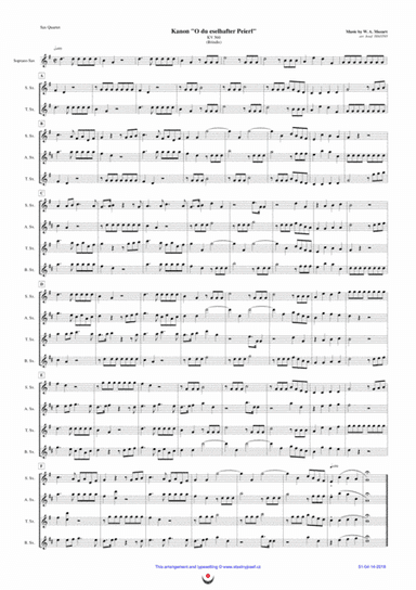 Canon Brindis (Mozart: "O du eselhafter Peierl") (arr. Josef STASTNY)
