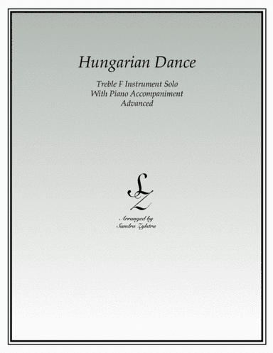 Hungarian Dance (treble F instrument solo) (arr. Sandra Zylstra)