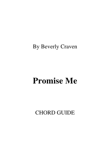 Promise Me (arr. RWM)