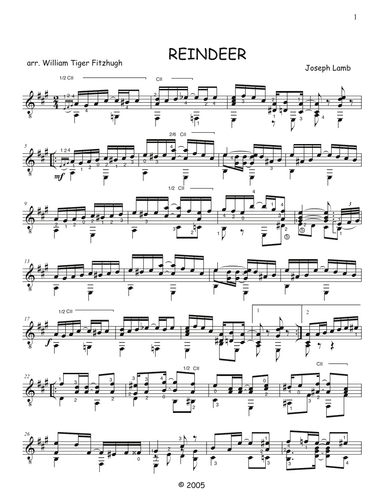 Reindeer Rag (arr. William Tiger Fitzhugh)