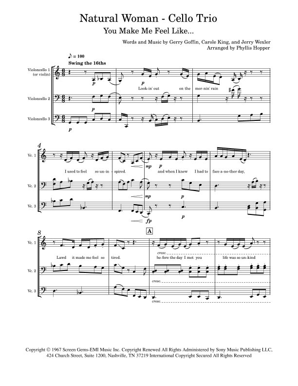 (you Make Me Feel Like) A Natural Woman (arr. Phyllis Hopper)