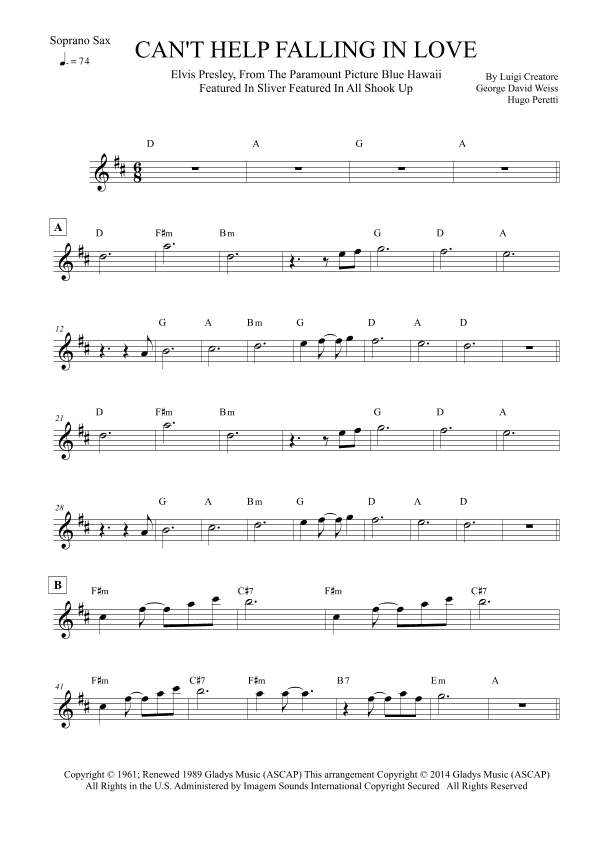 Can't Help Falling In Love (arr. Leo Silva)