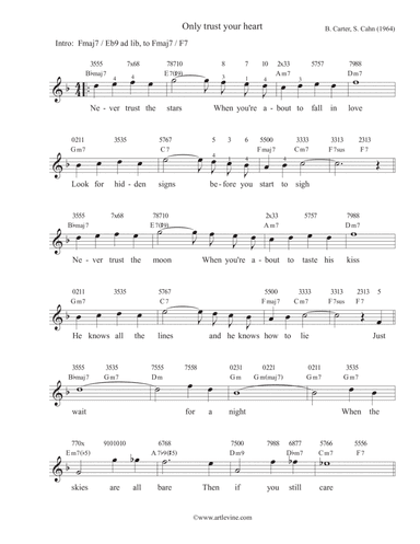 Only Trust Your Heart (arr. Art Levine)