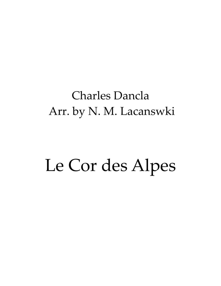 Le Cor des Alpes (arr. Nick Lacanski)