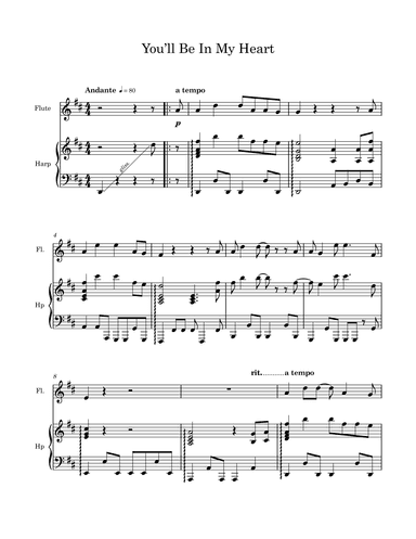 You'll Be In My Heart (arr. Cassie O'Hanlon)
