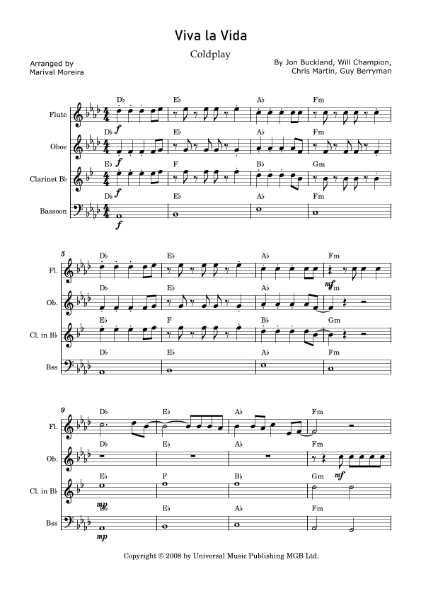 Viva La Vida (arr. Marival Moreira)