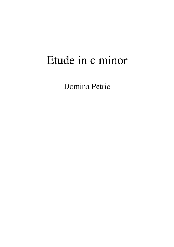 Etude c minor