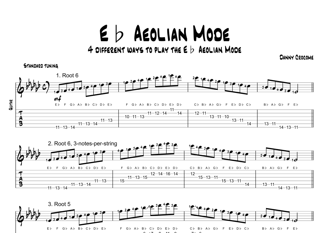 Eb Aeolian Mode (4 Ways to Play)
