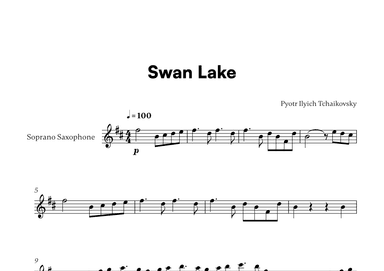 Tchaikovsky - Swan Lake (for Soprano Saxophone Solo) (arr. Cadenza Editions)